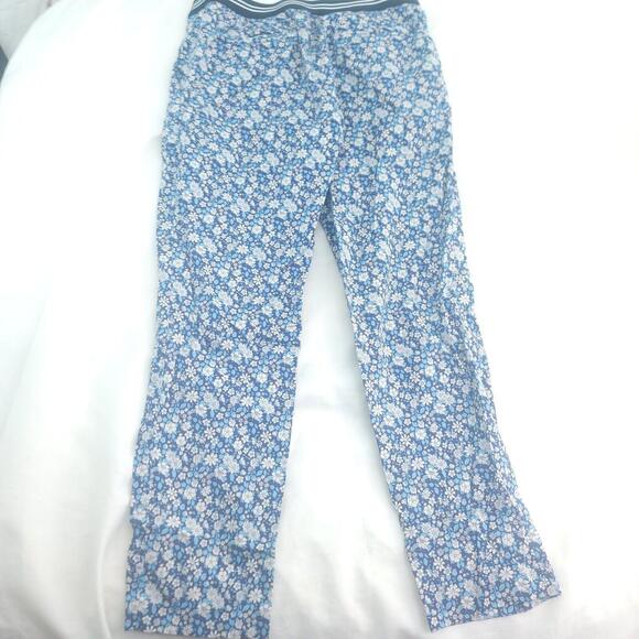 Uniqlo Blue White Floral Ankle Size 28 Pants - Picture 4 of 9